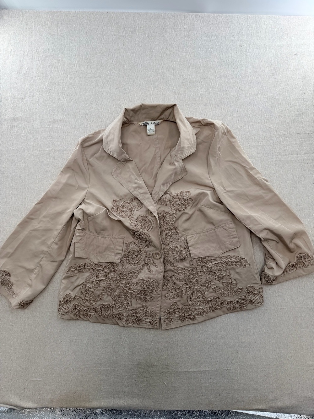 Nikki Valenti Beige Embroidered Jacket